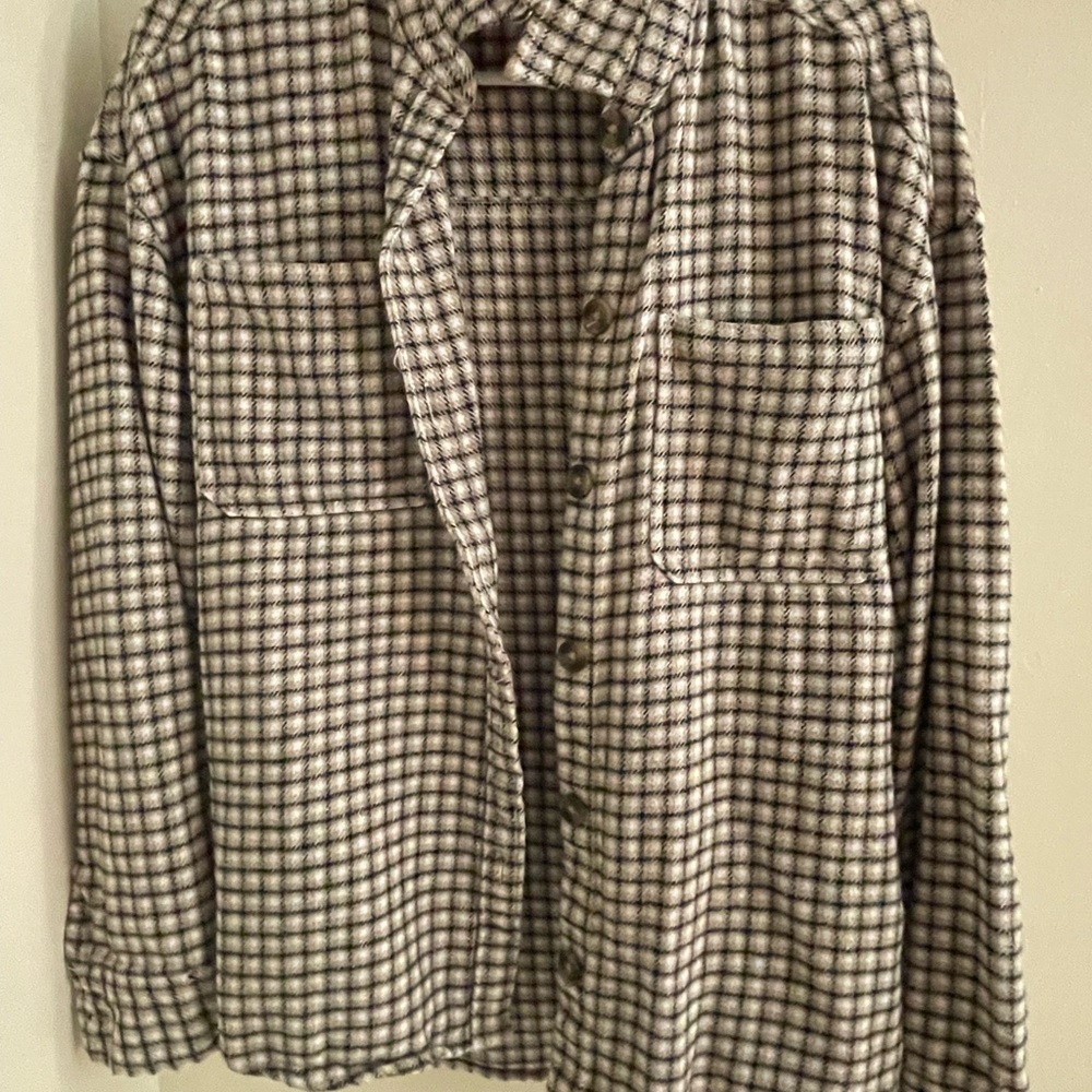 Plaid Button-Up Jacket